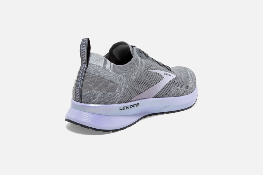 Brooks Israel Levitate 4 Road Running Shoes Womens - Grey/Purple - KTM-416509